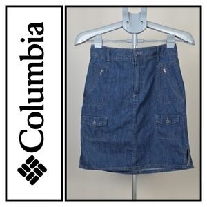 Vintage Y2K Columbia Women’s Denim Utility Skirt – Size 6 – 100% Cotton